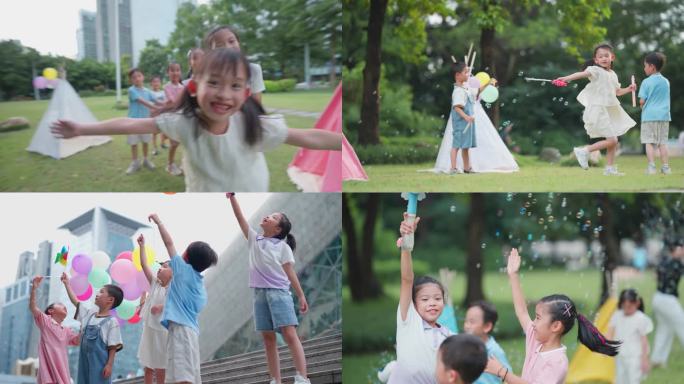 一群小孩