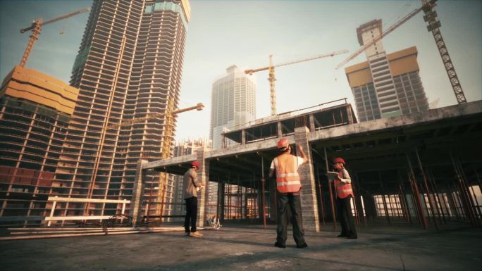 房地产项目施工现场与建筑工程师。三维可视化