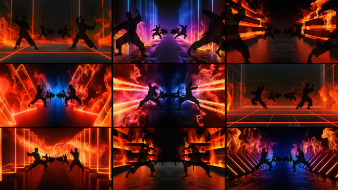 大班国学武术操-大气演出背景