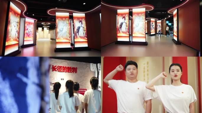4k大学生思政教育 参观红色展馆 宣誓