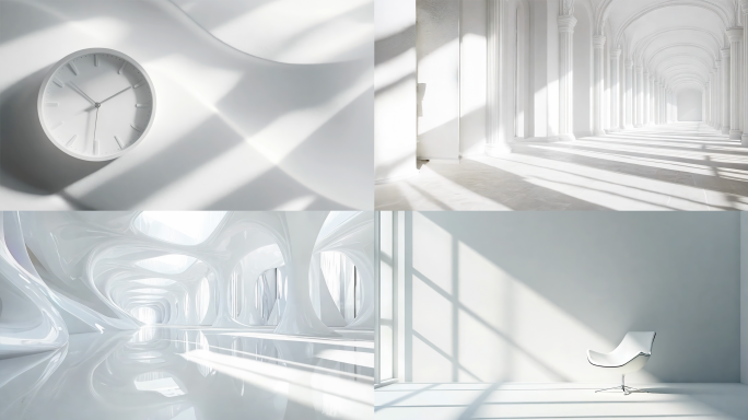 创意白色艺术空间抽象创想设计地产概念