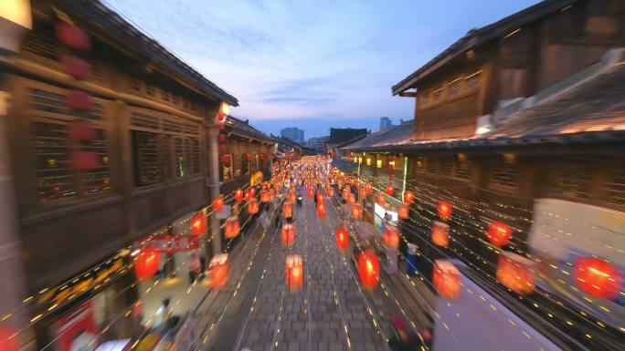 安顺古城夜晚航拍