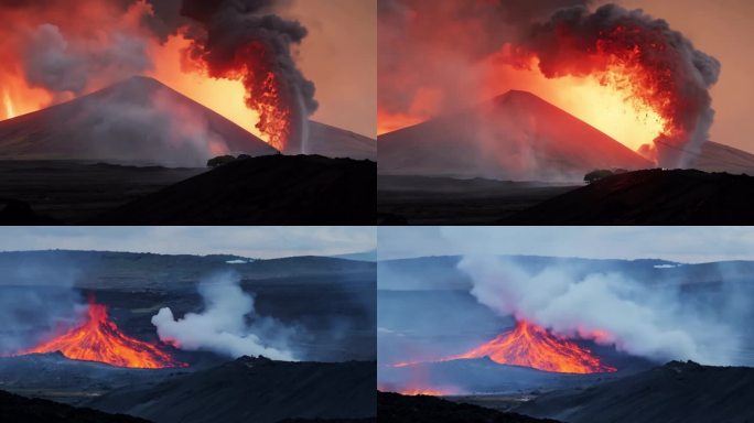 世界末日场景火山喷发