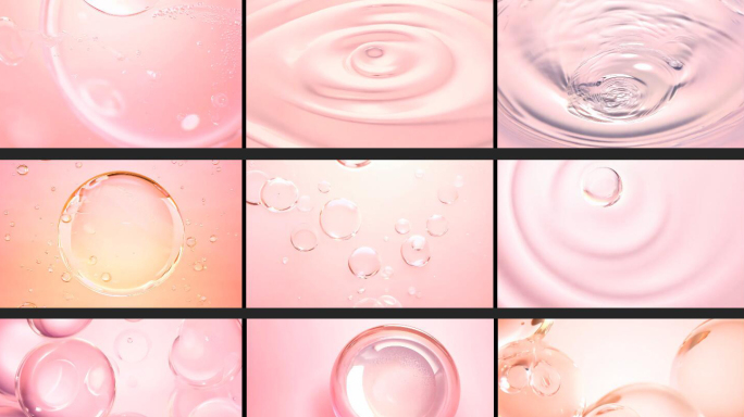 桃粉色彩妆精华美容，护肤补水精华液