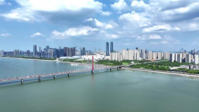 杭州市西兴大桥4k高清素材