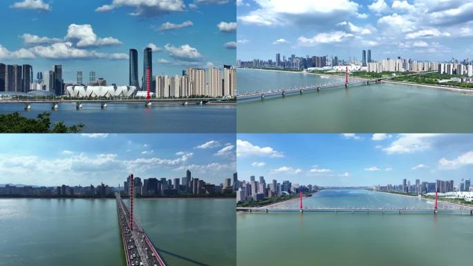 杭州市西兴大桥4k高清素材