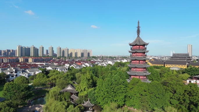 实时航拍镇江丹阳万善公园合集