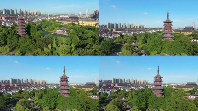 实时航拍镇江丹阳万善公园合集
