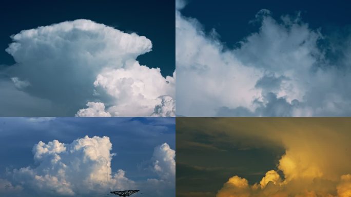 蓝天白云天空4K高清延时