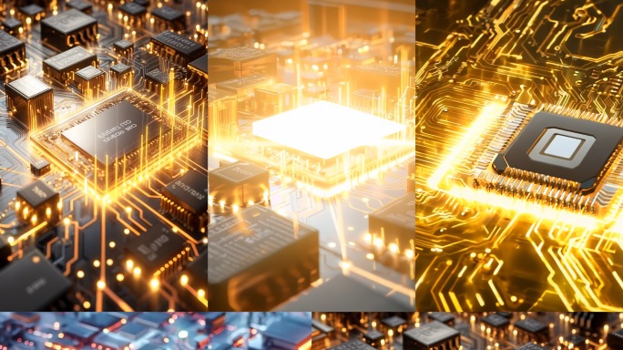 cpu芯片集成电路板 半导体电路光线5G