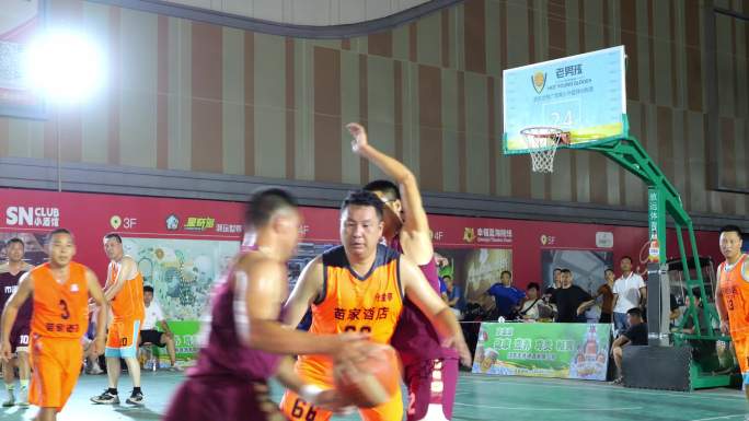 城市夜景 街头篮球 百姓生活