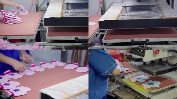 手套压烫印转移标，手套压烫印标，手套厂