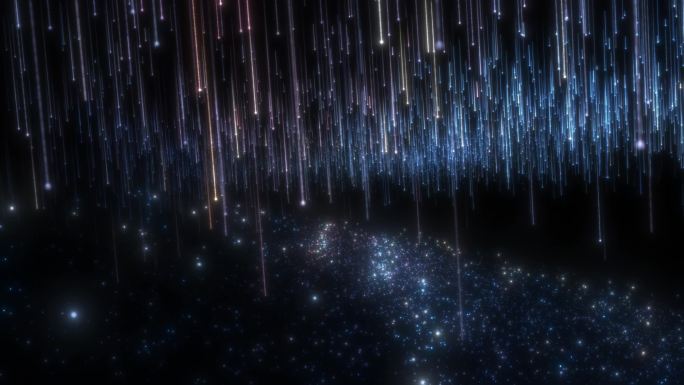 原创2K浪漫星空粒子旋转下落AE工程