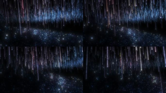 原创2K浪漫星空粒子旋转下落AE工程
