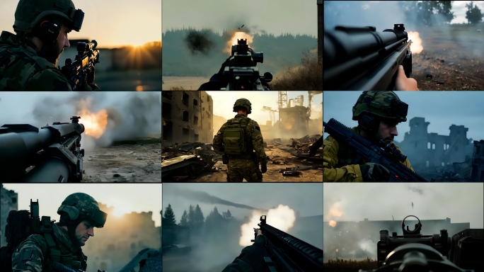 第一视角射击 巴以冲突 中东战场士兵巷战