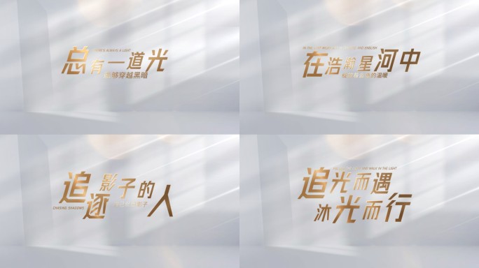 简约典雅白光影文字