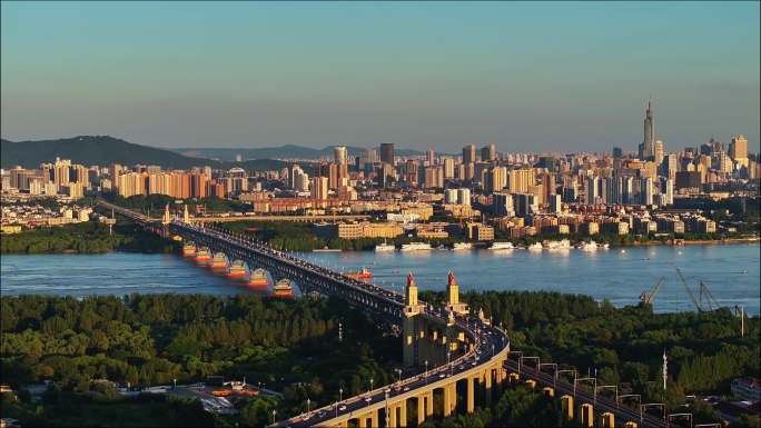 南京长江大桥航拍