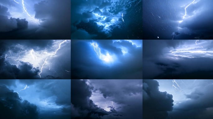 【10组闪电】FPV近距离穿越雷暴云闪电