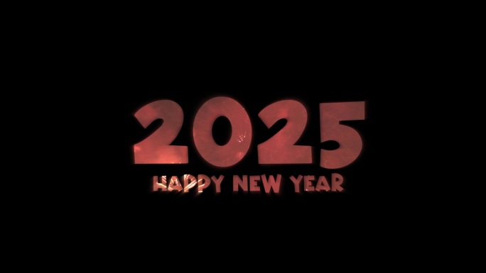 闪闪发光的金色烟花2025