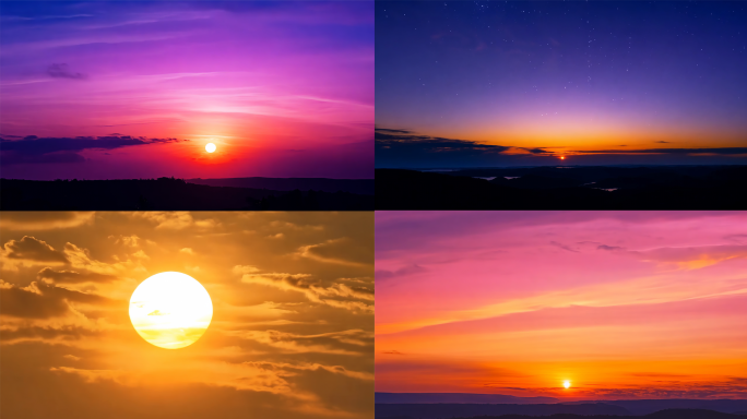日出日落太阳时间流逝
