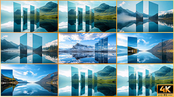 时空之境 安静大气磅礴 天空之镜广告背景