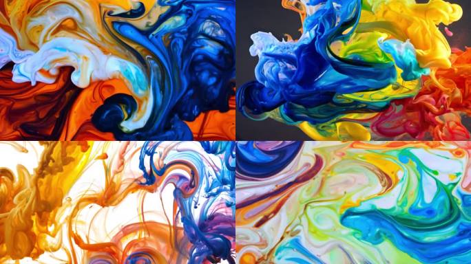 绚丽的水墨色彩