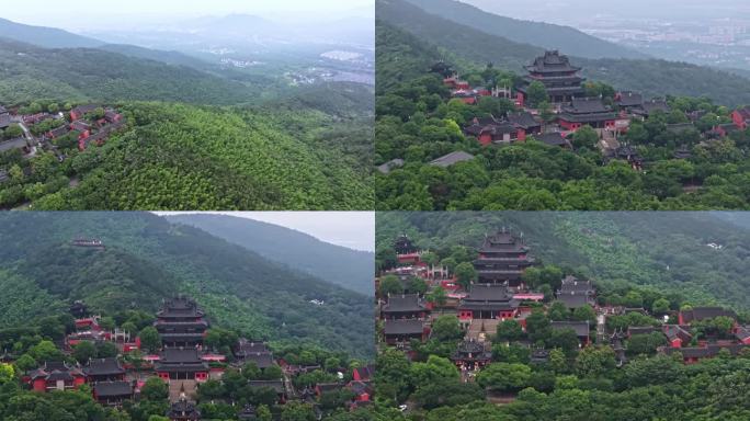 苏州穹窿山上真观，夏季雨后航拍合集