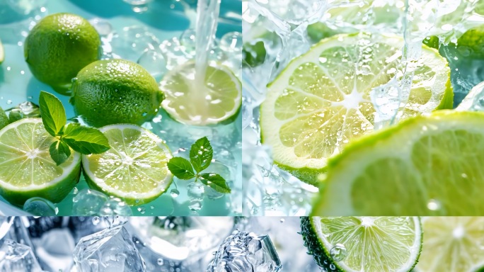 夏日冰冻水果-柠檬 青柠檬 柠檬片
