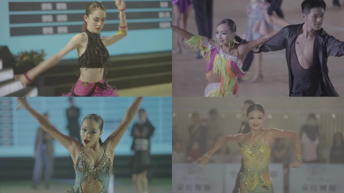 4K国标舞拉丁舞比赛素材