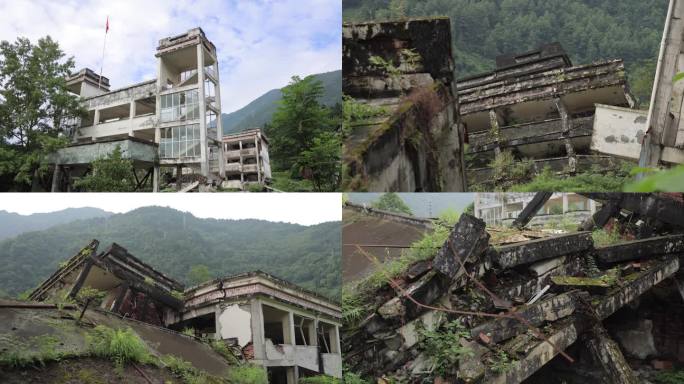 4K 汶川特大地震漩口中学遗址