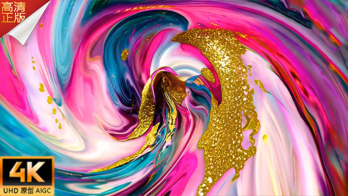 炫彩背景 水彩水粉颜料 油画颜料抽象艺术