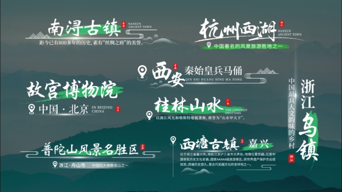 中国风景点地名角标文字 【原创】