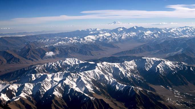 山川河流 雪山草地 昆仑山