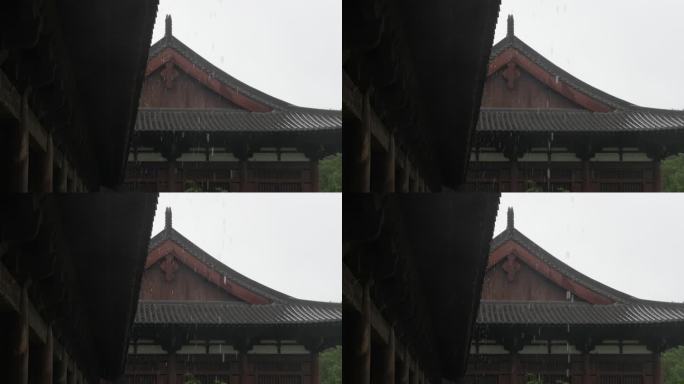 下雨屋檐下雨雨水惊蛰清明大暑禅意古风空境