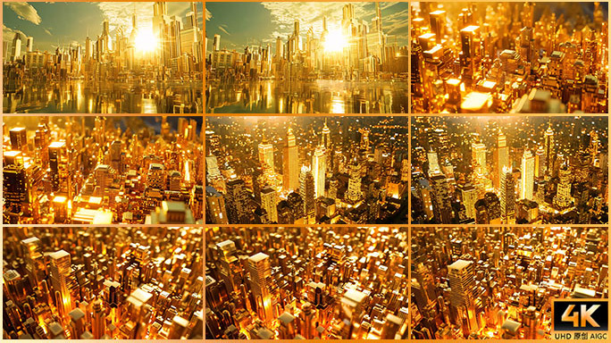 黄金之城片头 财富之都 金碧辉煌金山银山