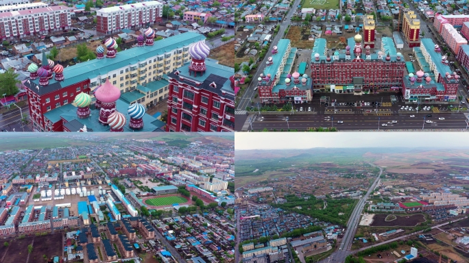 4K航拍内蒙古自治区呼伦贝尔市额尔古纳市