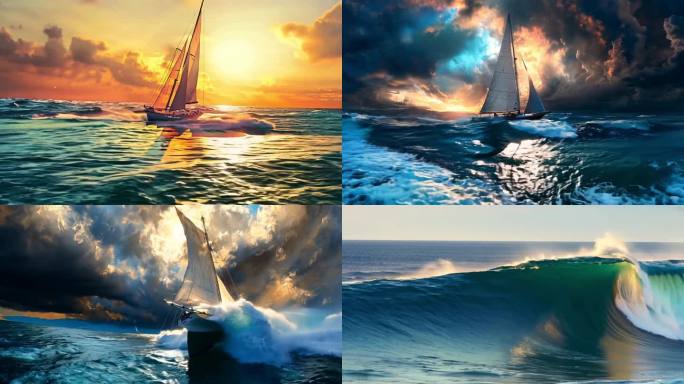 企业年会片头乘风破浪扬帆起航励志奋