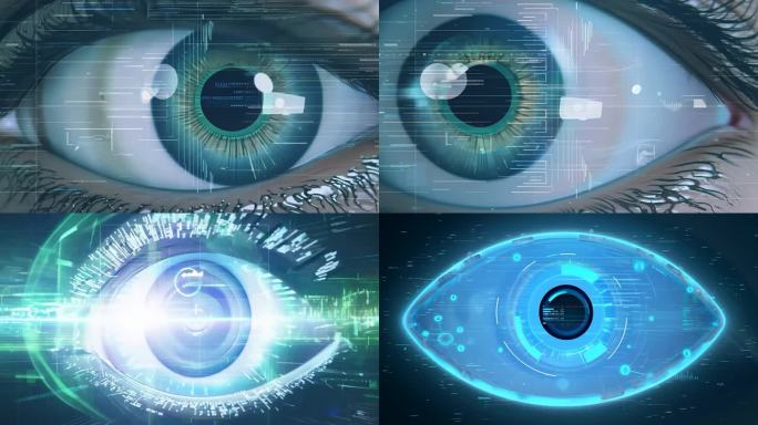 眼睛计算机编码眼睛科技生物识别技术
