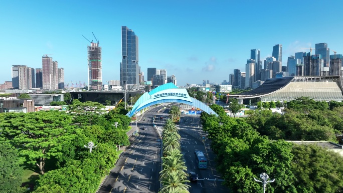 航拍深圳前海深港现代服务业合作区