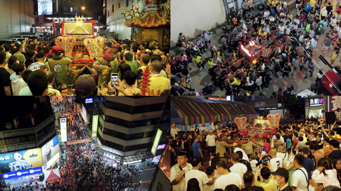 台湾妈祖绕境，祭祀祭拜妈祖，寺庙烧香