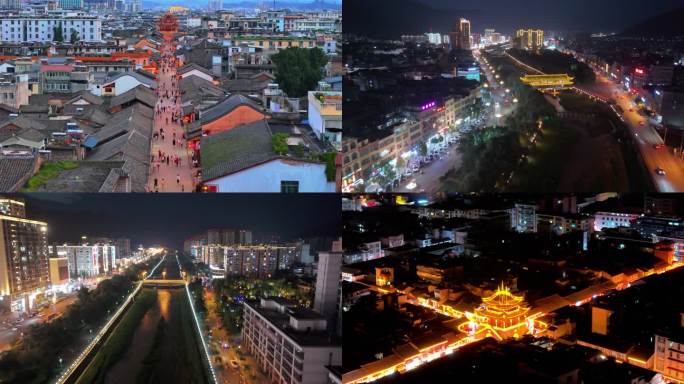 会理古城旅游景点景区夜景