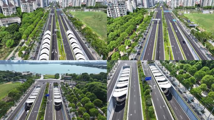 苏州金鸡湖湖底隧道出入口