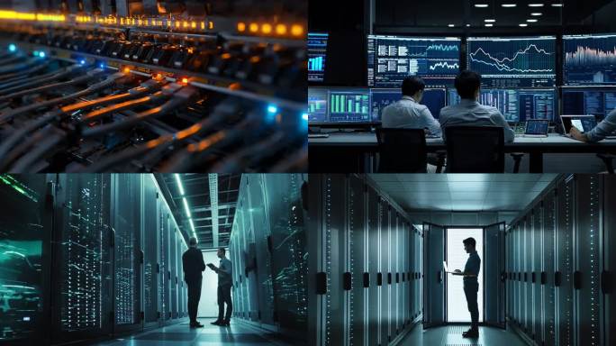 人工智能智慧时代IT机房监控室AI科技术