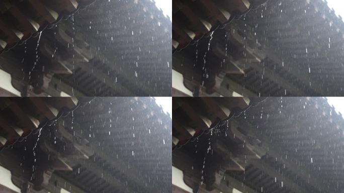 下雨屋檐下雨雨水惊蛰清明大暑禅意古风空境