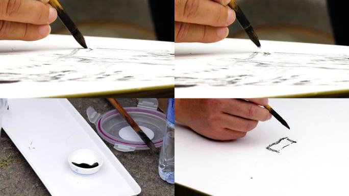 绘画 写生 毛笔 国画 画画