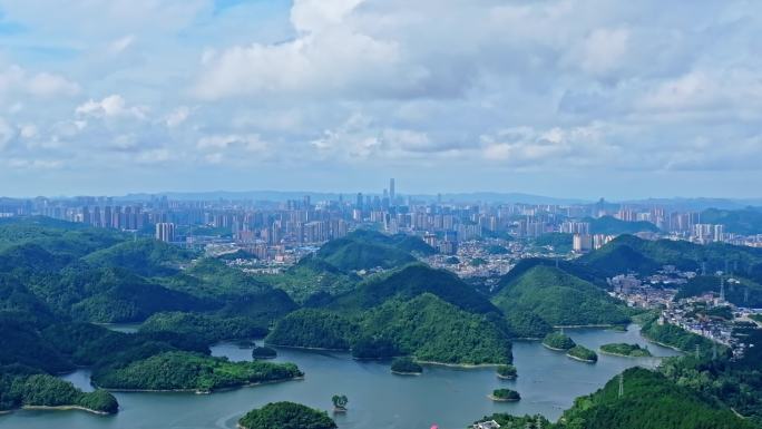 4k航拍贵阳全景城市风光