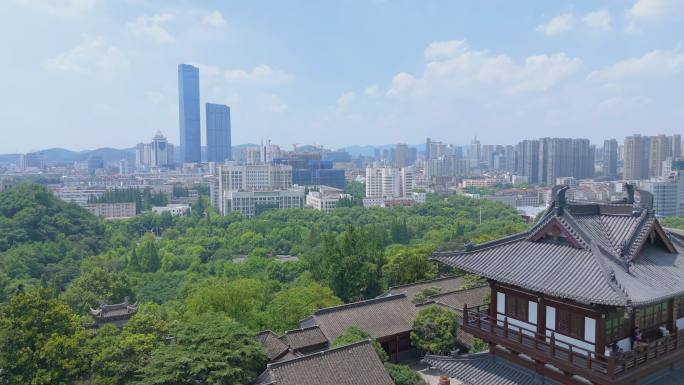 4k航拍江苏镇江北固山