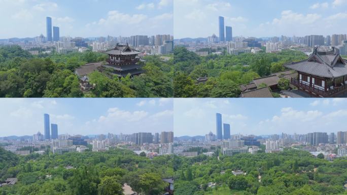 4k航拍江苏镇江北固山