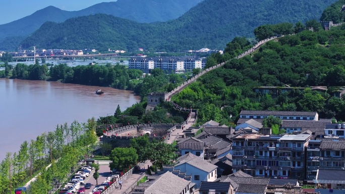 浙江临海市台州府城航拍