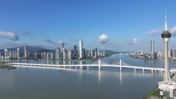 澳门塔珠海横琴金融岛珠海中心大厦航拍